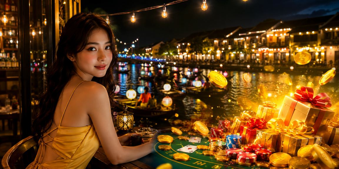 Người chơi baccarat trực tuyến tại Hội An bên tách cà phê buổi sáng